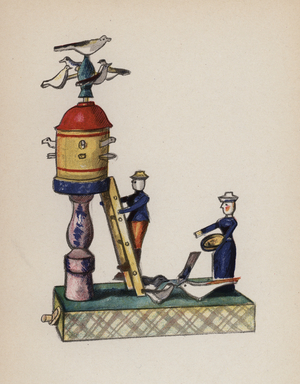 Old toy painted by Walter Trier (colour litho)