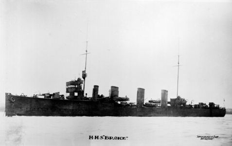 HMS Broke, 1914 (b/w photo)