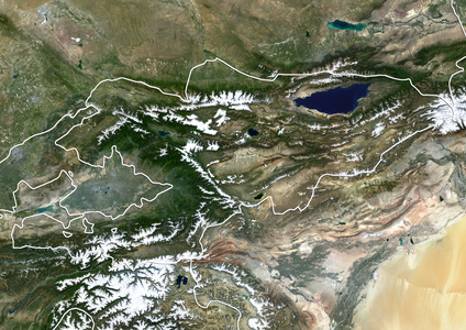 Kyrgyzstan, Natural Colour Satellite Image (photo)