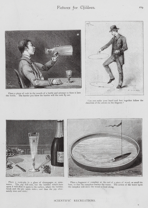 Scientific experiments for children (engraving)