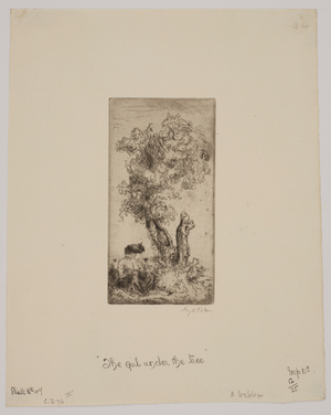 Girl under a Tree, 1906 (etching)