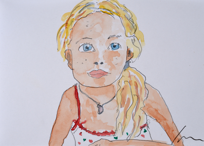 Portrait of a Girl, 2012 (watercolour on paper)