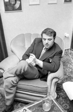 Interview with Hans Rudolf Beierlein, 1970 (b/w photo)