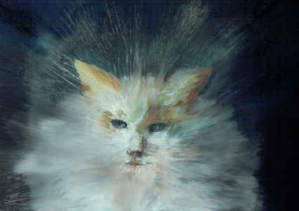 Monty fluffball, 2015 (oil on canvas board)