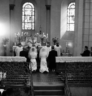 DEU, Germany, Sauerland: bridal couples and weddings in 1966 in Sauerland. NRW …, 1966 (photo)