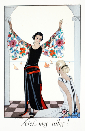 Here are my Wings!, from 'Falbalas & Fanfreluches, Almanach des Modes Présentes, Passées et Futures', 1923 (colour litho)