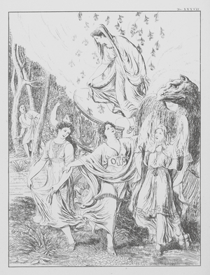 Dante's Divine Comedy, Purgatorio (Purgatory), Plate XXXVII (litho)