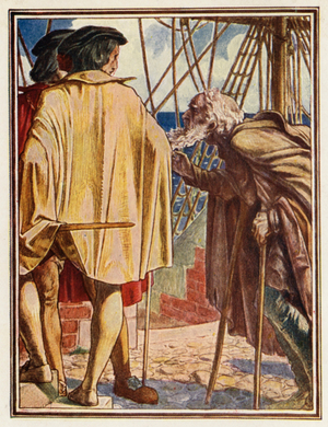 Illustration for Coleridge's The Ancient Mariner (colour litho)