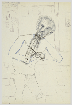 Fiddler, 1940 (ink on paper)