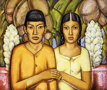 Indian Wedding; Casamiento Indio,  (oil on canvas)
