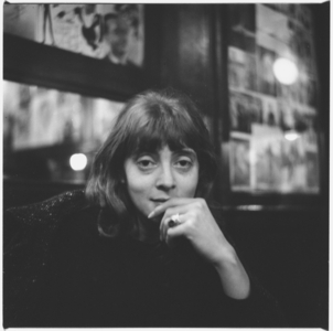 Copywriter Rosalind Windebank in a Soho pub, c.1955 (b/w photo)