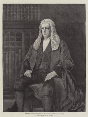 The Right Honourable William Court Gully, Speaker of the House of Commons (engraving)