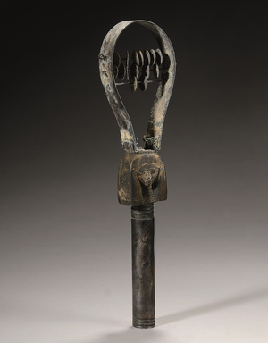 Silver Sistrum, Thrid Intermediate Period, Dynasty XXII, c.945-715 BC (silver)