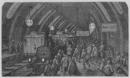 Gare D'Un Rail-way En Ville (engraving)
