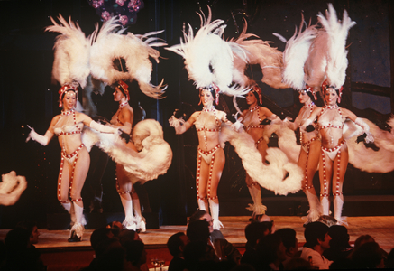 Dancers at the Moulin Rouge Cabaret, Clichy, Paris, France (photo)