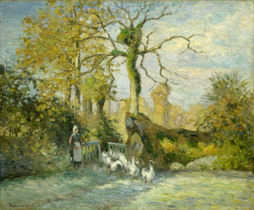 The Goose Girl at Montfoucault (White Frost), 1875 (oil on canvas)
