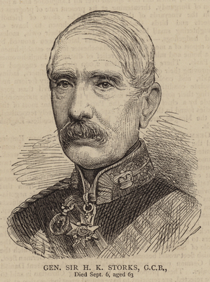 General Sir H K Storks, GCB (engraving)