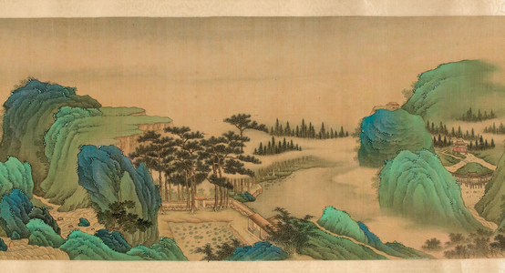 Landscape (with spring and autumn) (colours on silk)