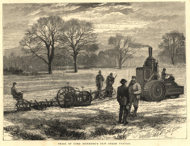 Tractors Ploughs Farming Magazine Plate, UK, 1870s