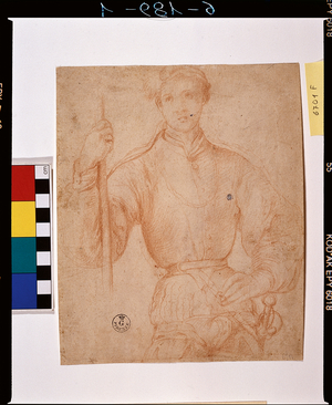 Study of halberdier (recto) (drawing)