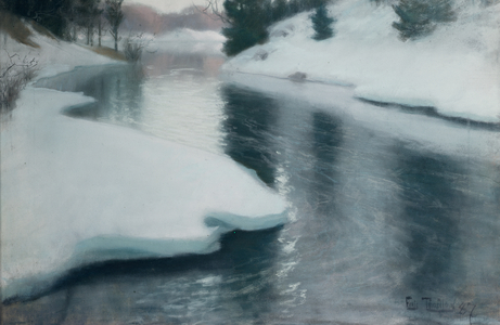 Islosning, 1887 (pastel) (painting)