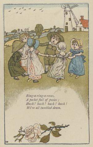 Ring-a-ring-a-roses (colour litho)