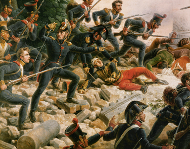 Napoleon I Bonaparte's campaign in Spain (oil on canvas)