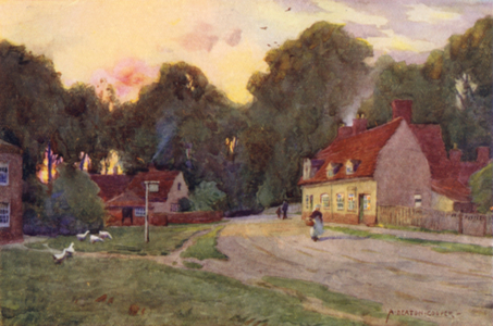 East Bergholt, Suffolk (colour litho)