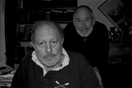 Nicolas Roeg and Michael Allin (b/w photo)