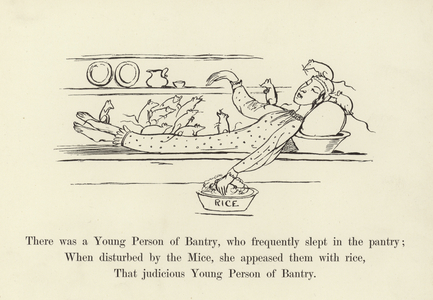 There was a Young Person of Bantry, who frequently slept in the pantry (litho)