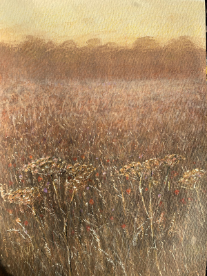 Bean Field Dusk (acrylic on canvas)