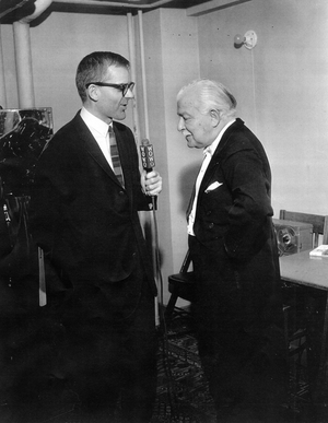 Arthur Fiedler  being interviewed