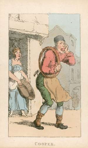Cooper (coloured engraving)