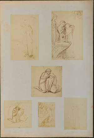 Studies for "La Belle Dame Sans Merci", 1866 (photo)