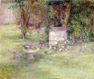 Birdbath in a Yard (painting)