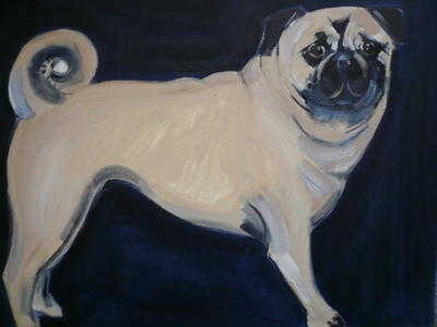 Pug, 2011 (oil on canvas)