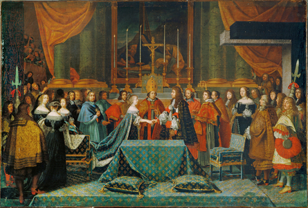 Celebration of the marriage of Louis XIV and Marie Therese of Austria (painting on canvas)