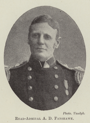 Rear-Admiral A D Fanshawe (b/w photo)