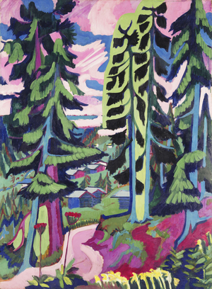 Wild Mountain (Mountain Forest; Summer Forest); Wildboden (Bergwald; Sommerlicher Waldweg), 1927-1928 (oil on canvas)