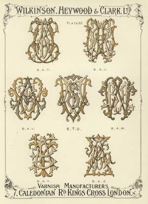 BAT, BAU, BAV, STU, BAW, BAY, BAZ (chromolitho)