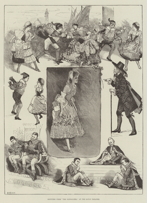 Sketches from "The Gondoliers," at the Savoy Theatre (engraving)