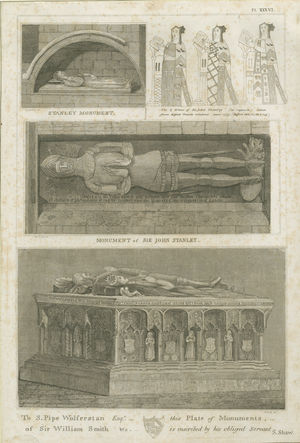 Elford Church - 'The Stanley Monument': engraving, nd [?19th cent] (print)