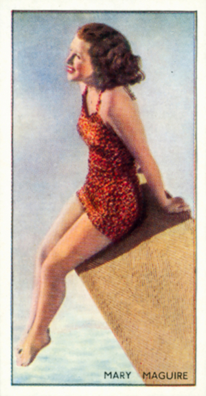 Beauties of To-Day, late 1930s: Mary Maguire (colour photo)