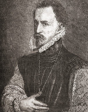 Sir Henry Lee,  1533 -1611, of Ditchley, 1863 (litho)