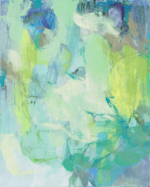 Abstract composition, Woodland series, 2022, (mixed media - oil, acrylic, oil stick & charcoal on linen canvas)