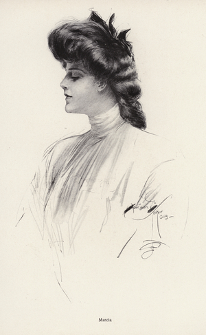 Portrait of a woman named Marcia (litho)
