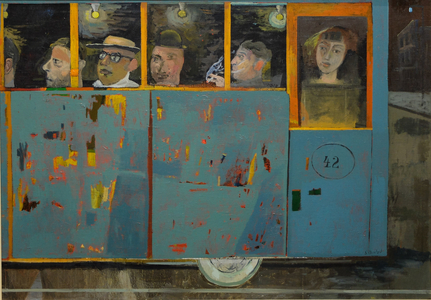 Late Tram, 2017 (oil on canvas)