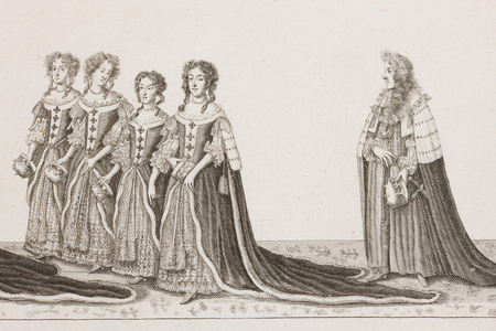 James II coronation procession, 1687 (engraving)