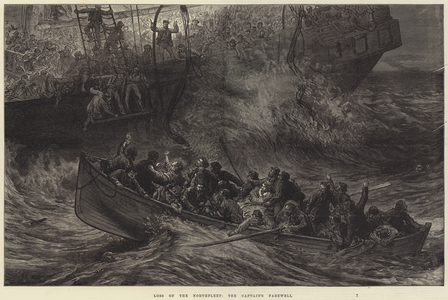 Loss of the Northfleet, the Captain's Farewell (engraving)