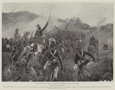 The Soudan Advance, "Hey! Ho! Saladin!" a Marching Song of the Soudanese (litho)